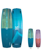 The Liquid Force Echo kiteboard with a profiled channeled wood flex tip core, grind base and high rocker available online through Adrenalised Boardsports.