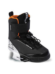 Liquid Force LFK kiteboard bindings in black and orange color.