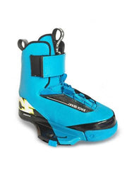 Liquid Force LFK kiteboard bindings in blue color.