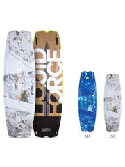 The Liquid Force Legacy twin tip kiteboard with a CNC wood core construction feel, hand shaped and ultimate cross style performance available online through Adrenalised Boardsports.