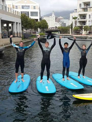 The 2 hour SUP course in Cape Town is run in flat water and at the end of it you will be presented with your BSUPA Level 1 Ready to Ride Certificate.